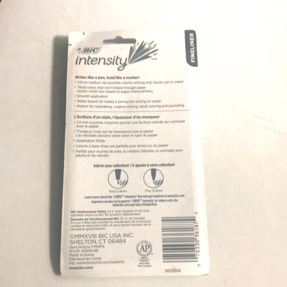 Bic Intensity Pens Fine Liner Assorted Colors Med - Picture 3 of 4